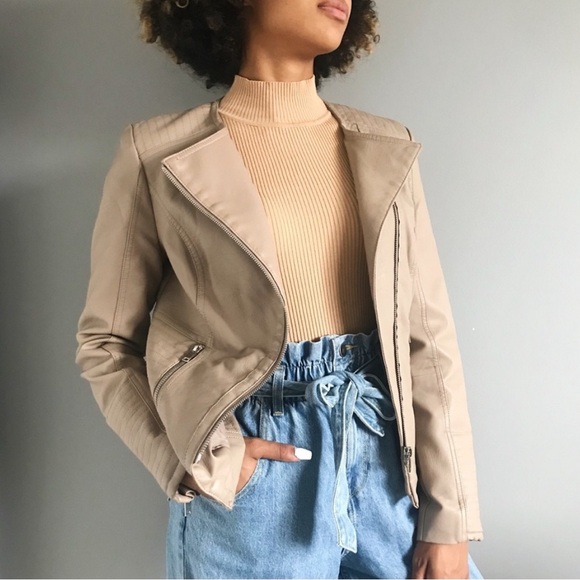 Amaryllis vegan Leather Moto Jacket - Picture 6 of 6